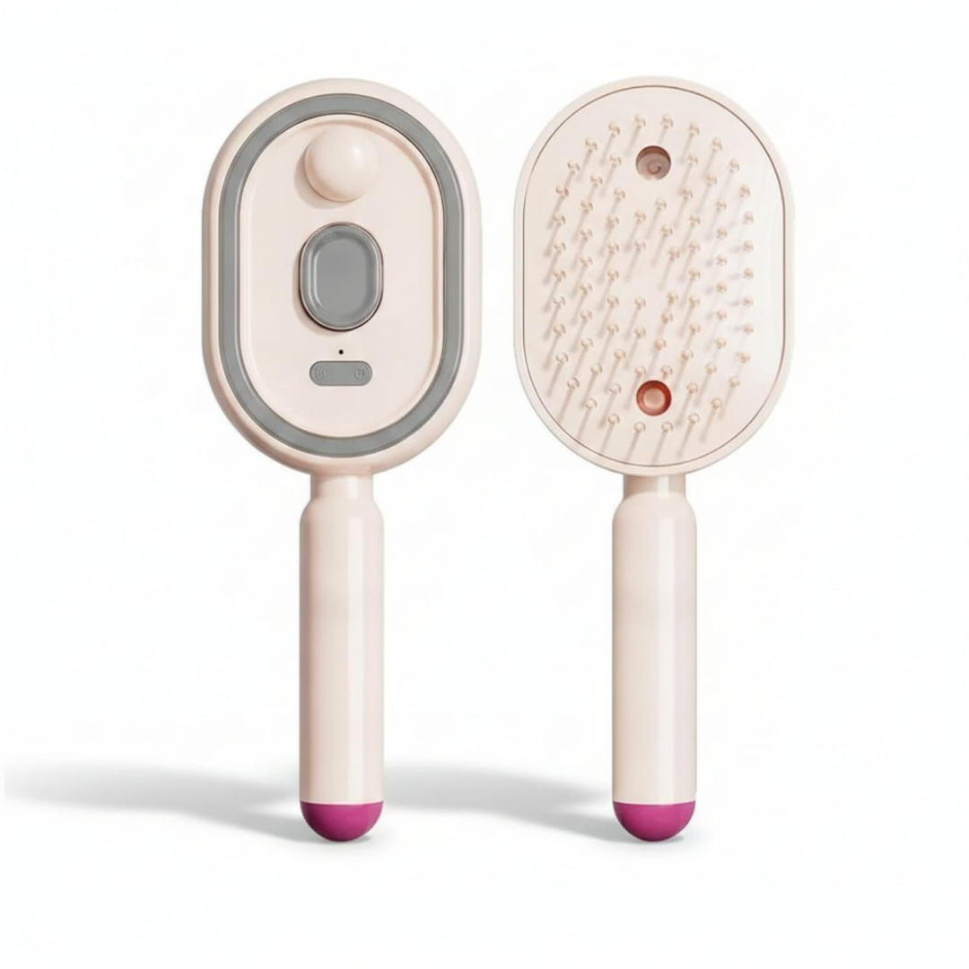 2 in 1 misting hair brush with massage bristles