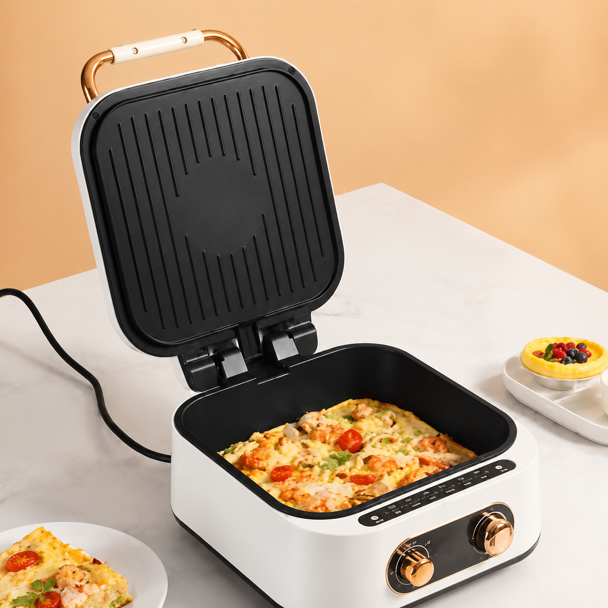 Electric Grill, Electric Hot Pot, Multi-Function Cooker, Kitchen Appliances, Non-Stick Grill, Home Cooking, Grilling Appliance, NOOREL.SHOP