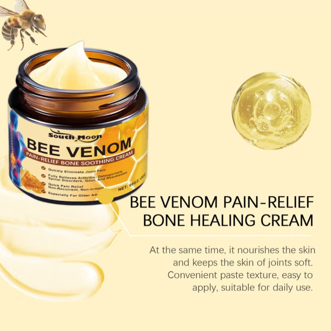Bee venom warming massage cream for soothing massage