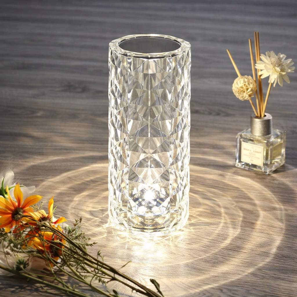 Crystal RGB diamond table lamp