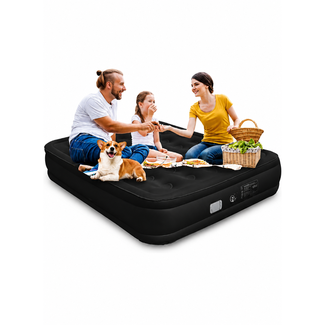 Double size inflatable air bed