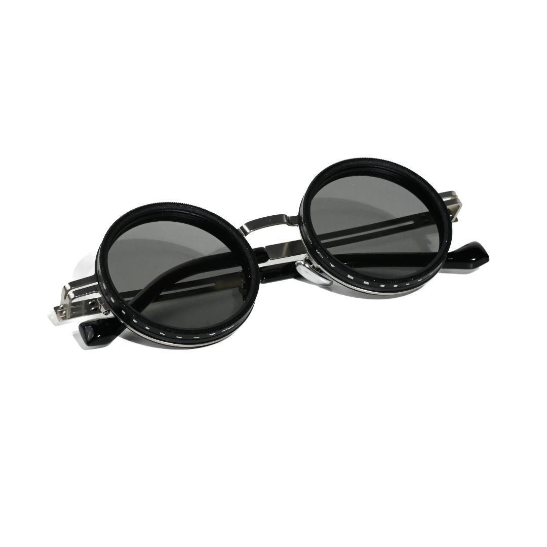 Luxury round vintage sunglasses with classic frame