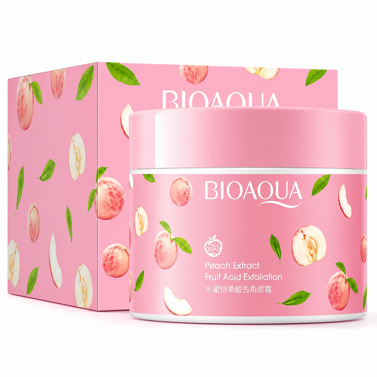 Peach extract exfoliating gel for facial skincare