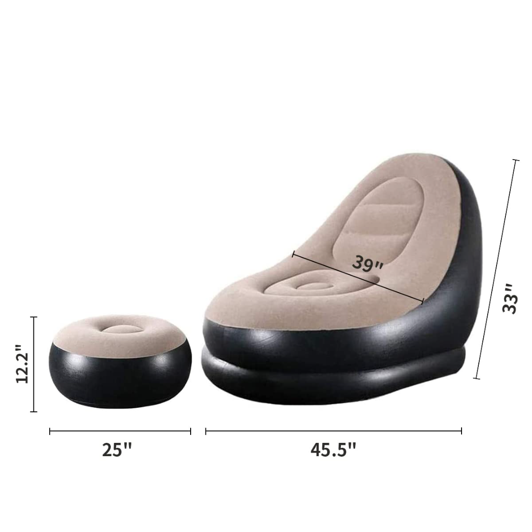 Blue portable inflatable lounge chair