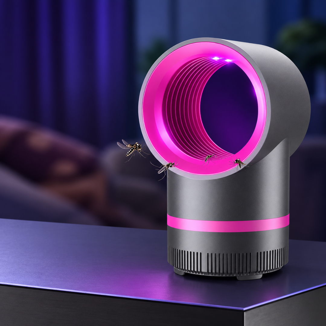 Mosquito killer lamp with removable collection tray