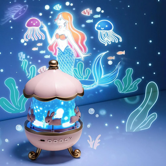 SAJANI bunny night light projector creating star patterns in a kids room