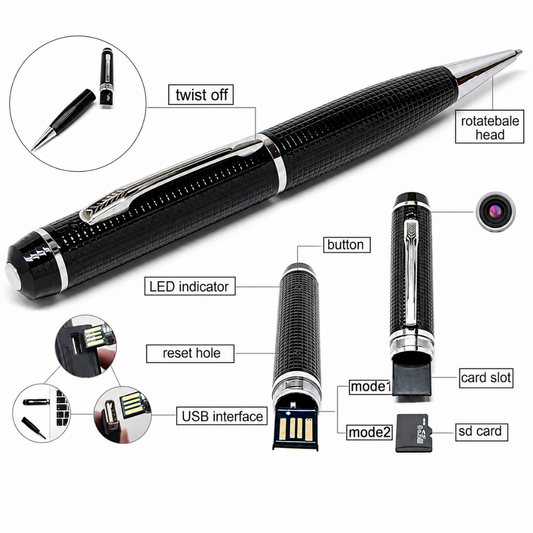 1080P camera pen with video and audio recording