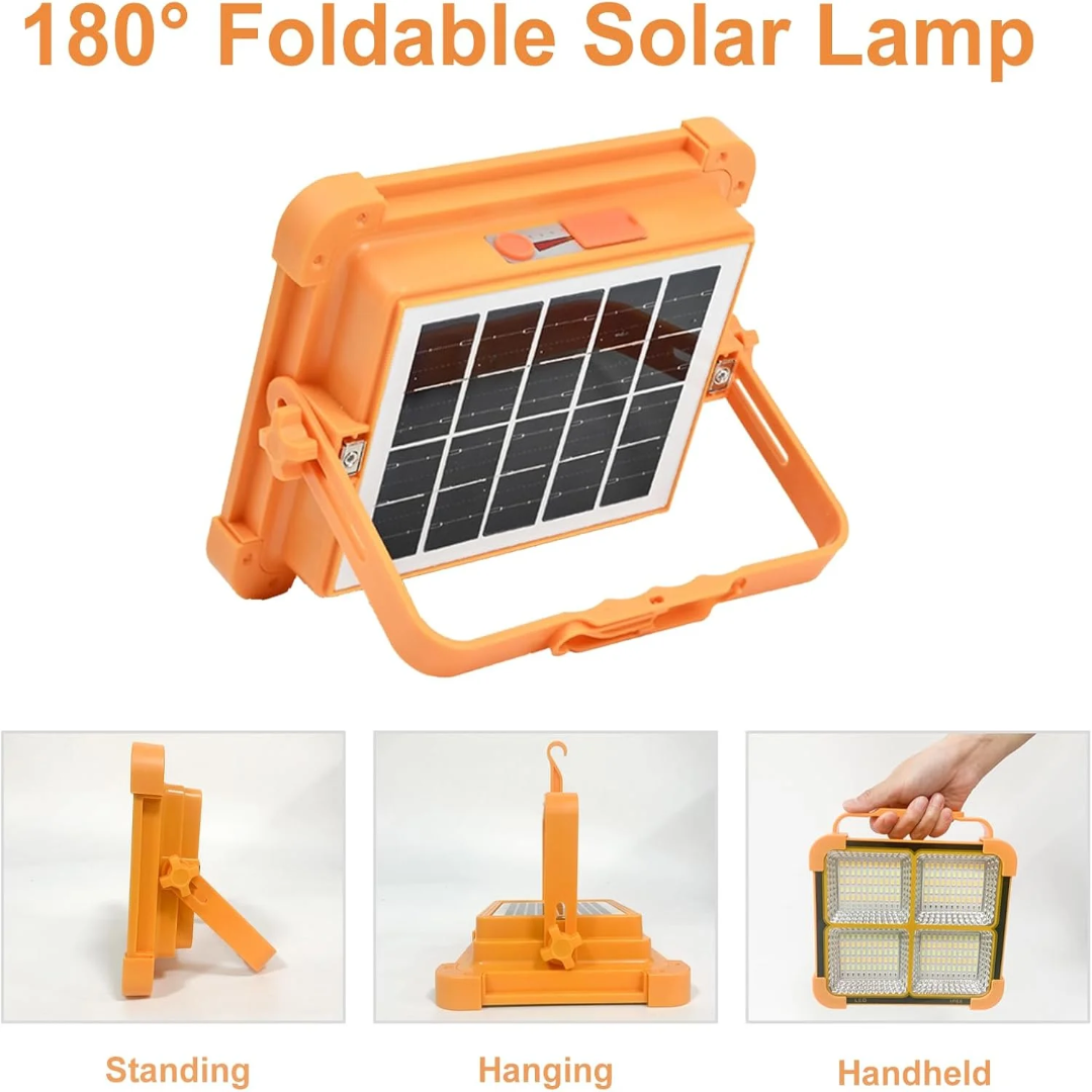Solar work light with 264 high-brightness LEDs