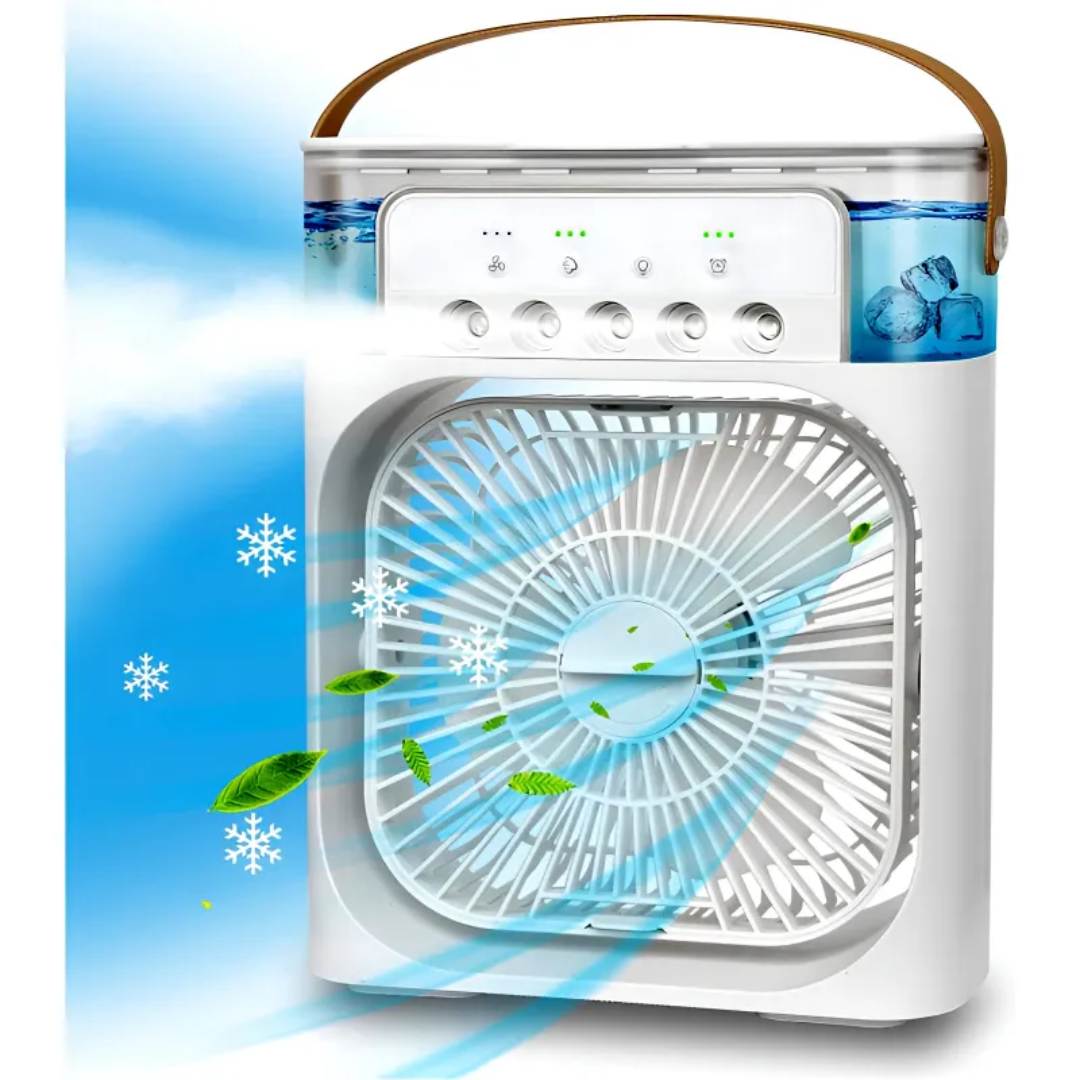 4-in-1 portable mini air cooler with fan and humidifier