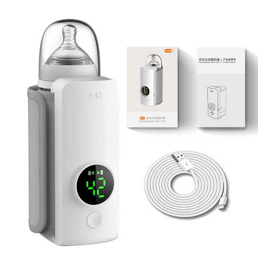 Portable baby bottle warmer with display and 6000mAh battery