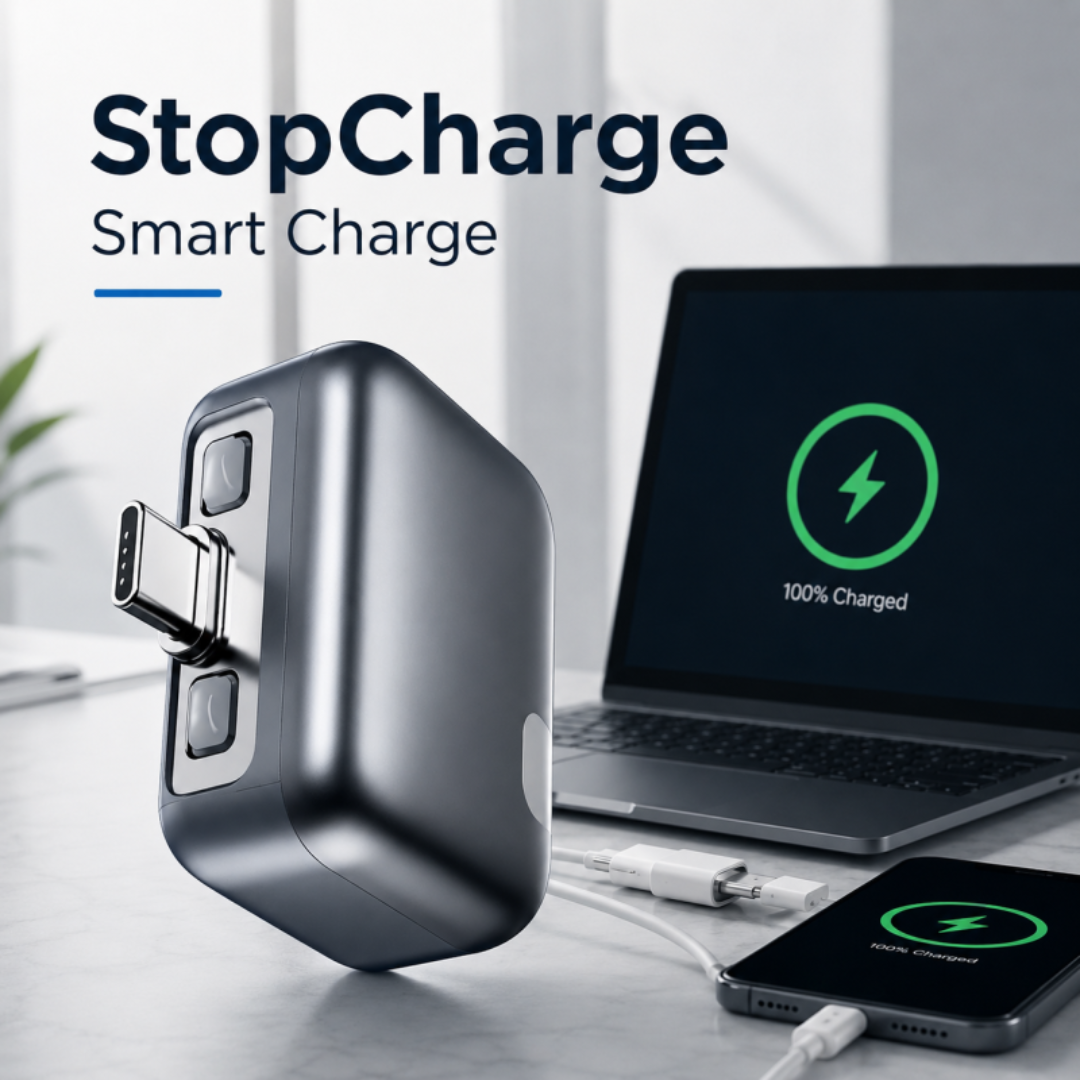 Automatic charging stop adapter