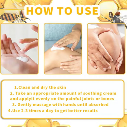 Bee venom joint massage cream with smooth texture