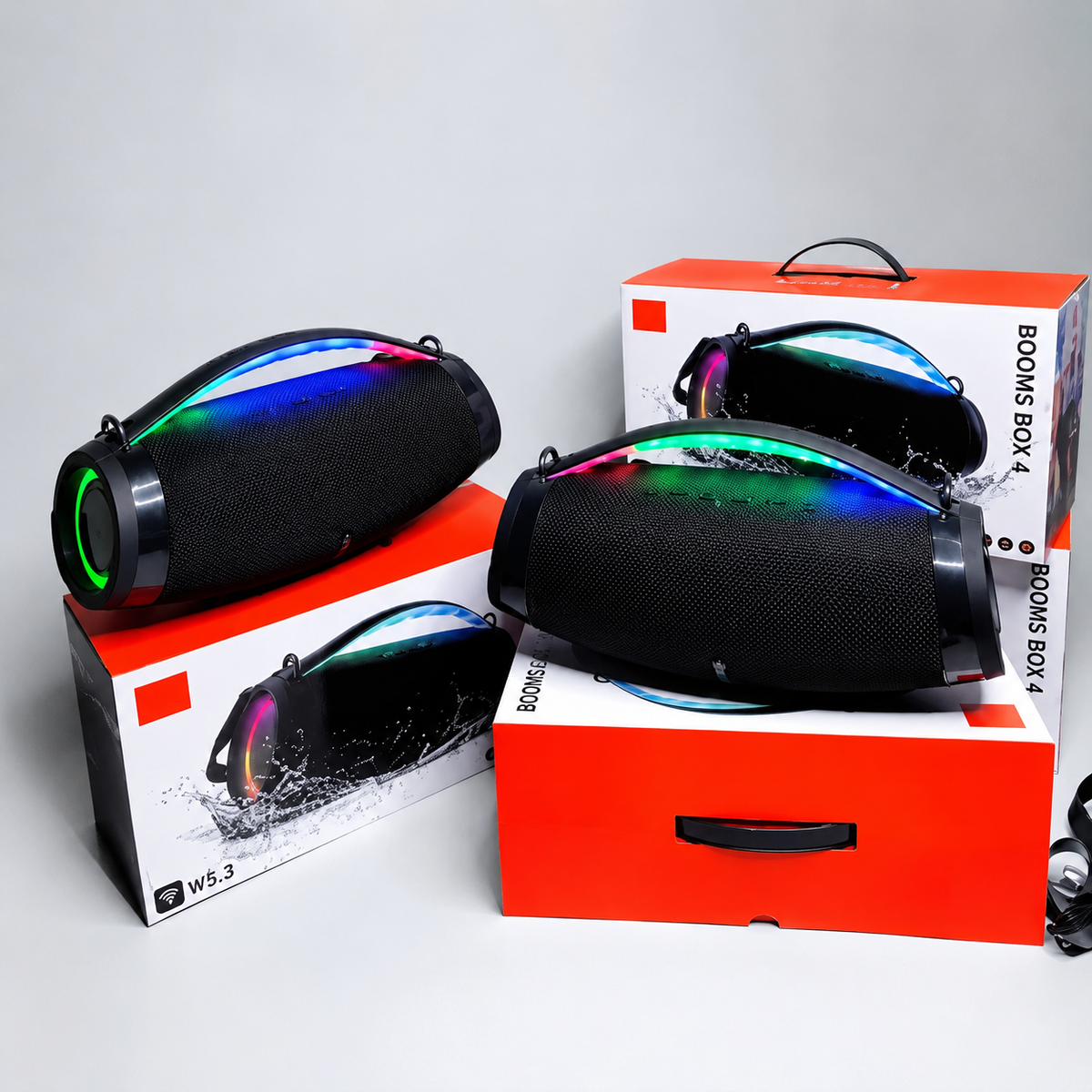 Booms Box 4 Portable Bluetooth Speaker with powerful stereo sound