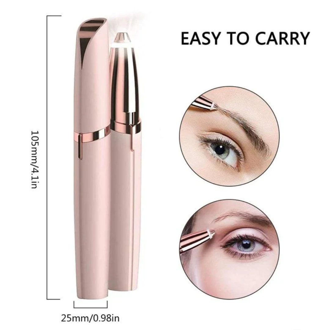 Electric eyebrow trimmer and facial hair remover