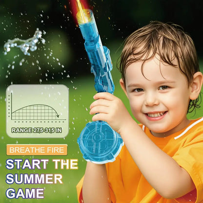 Electric water gun with rechargeable battery and accessories