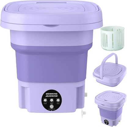 Folding portable washing machine