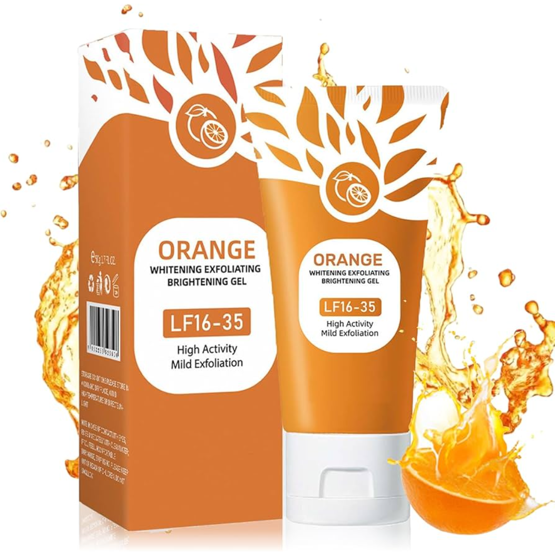 Gentle orange face exfoliator gel