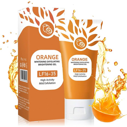 Gentle orange face exfoliator gel