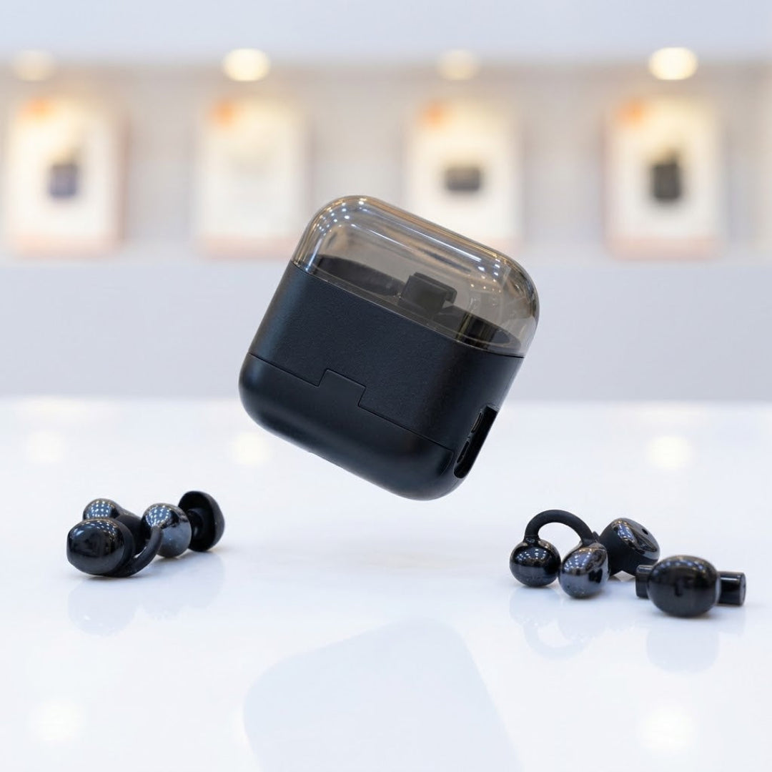 KY-66 wireless earbuds and charging case, if shown