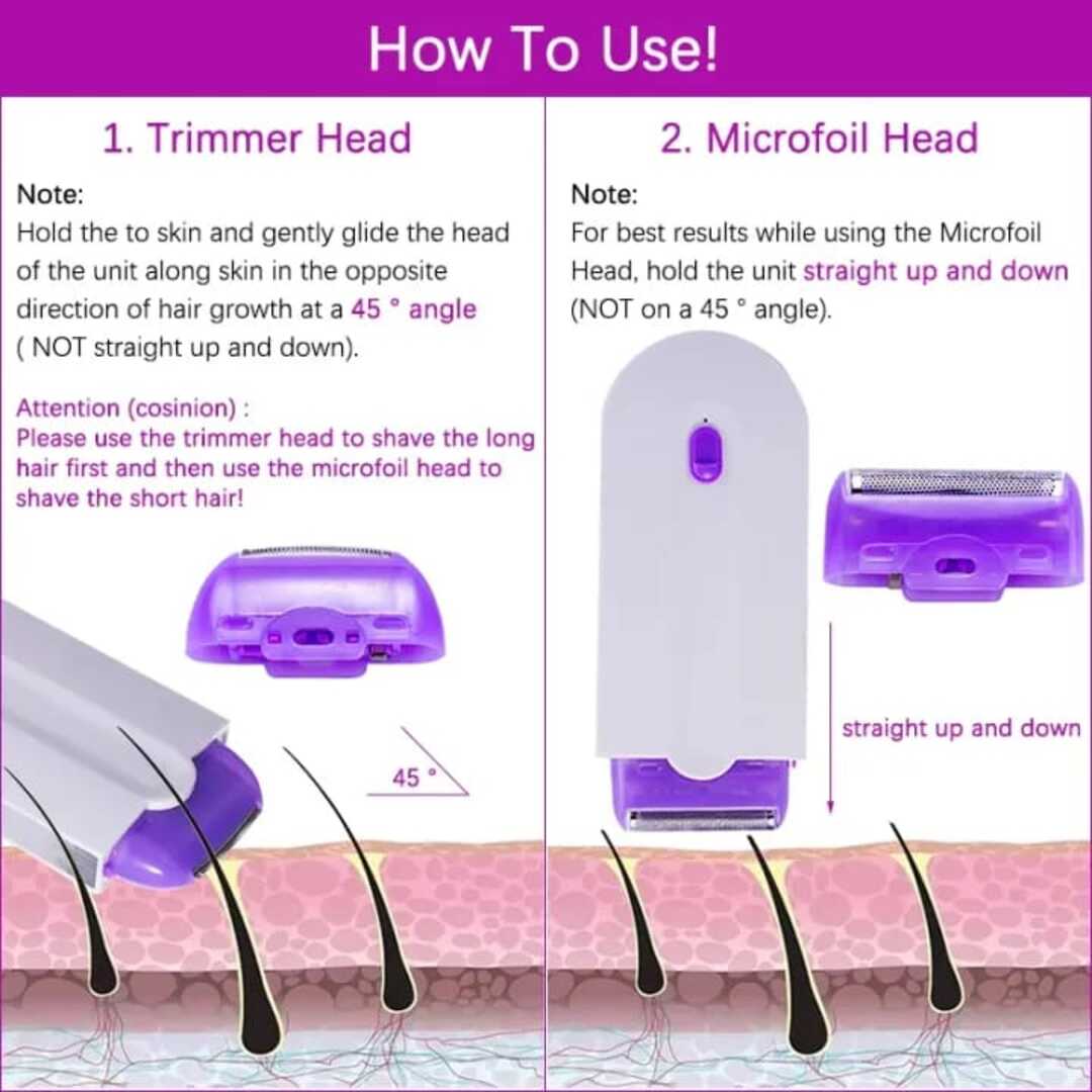 LEIFU hair remover for facial and body grooming