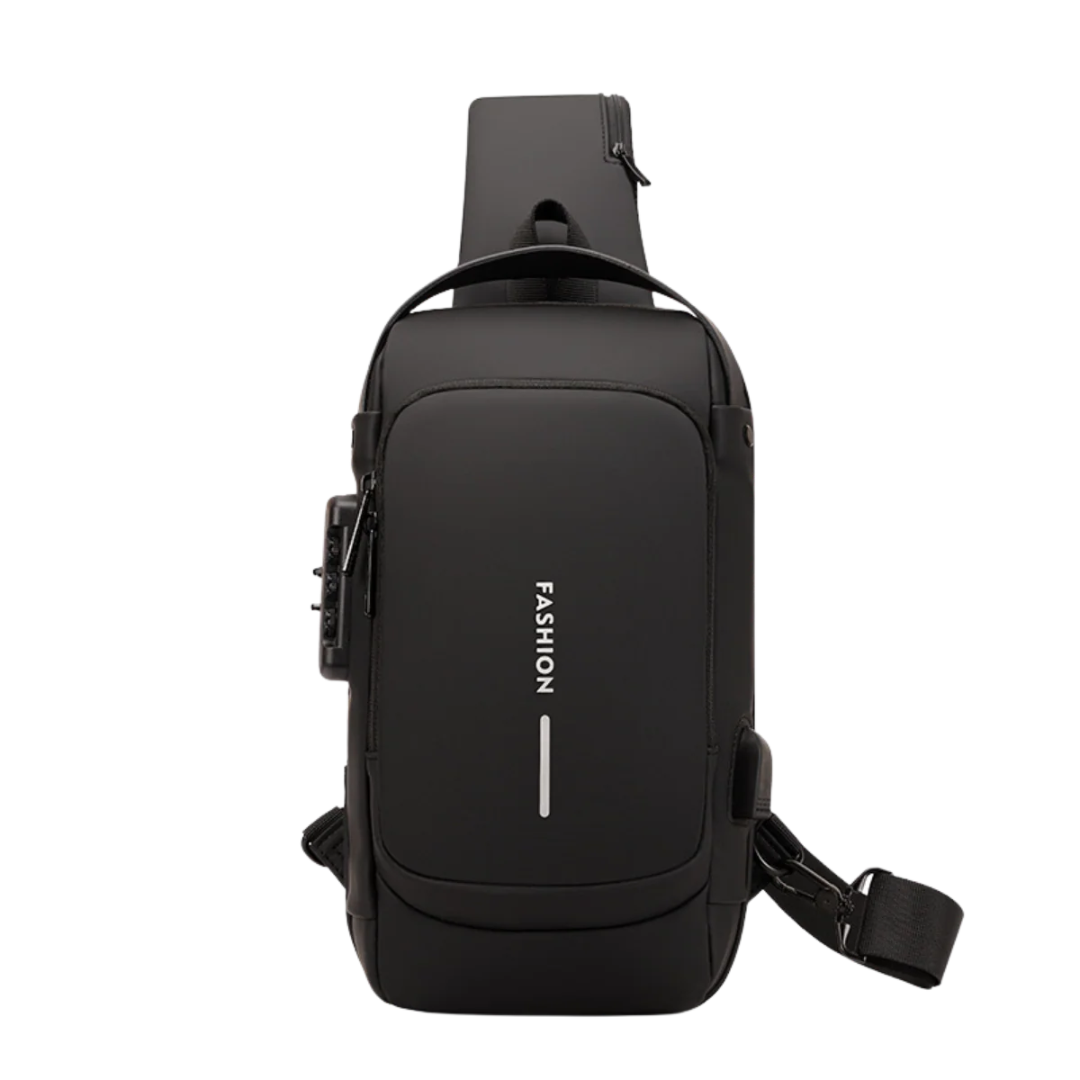Black gold men's crossbody sling bag
