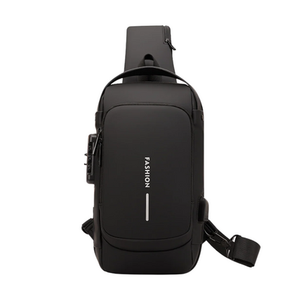 Black gold men's crossbody sling bag