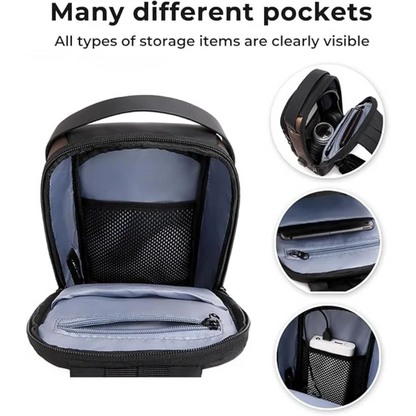 Men's sling bag with multiple storage compartments