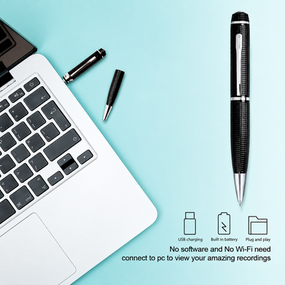 Mini camera pen with built-in USB connection