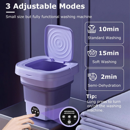 Mini foldable portable washing machine