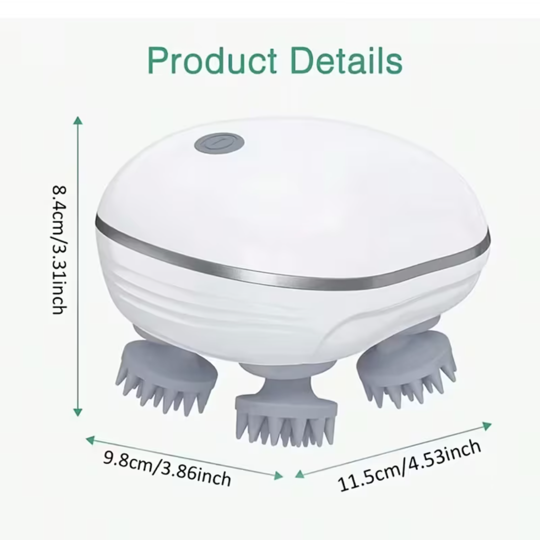 Portable scalp massager for home office and travel