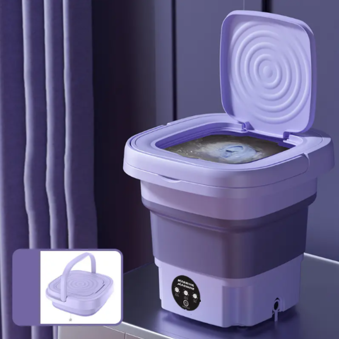 Portable washing machine with spin drying