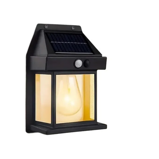 Solar motion sensor wall light for outdoor use