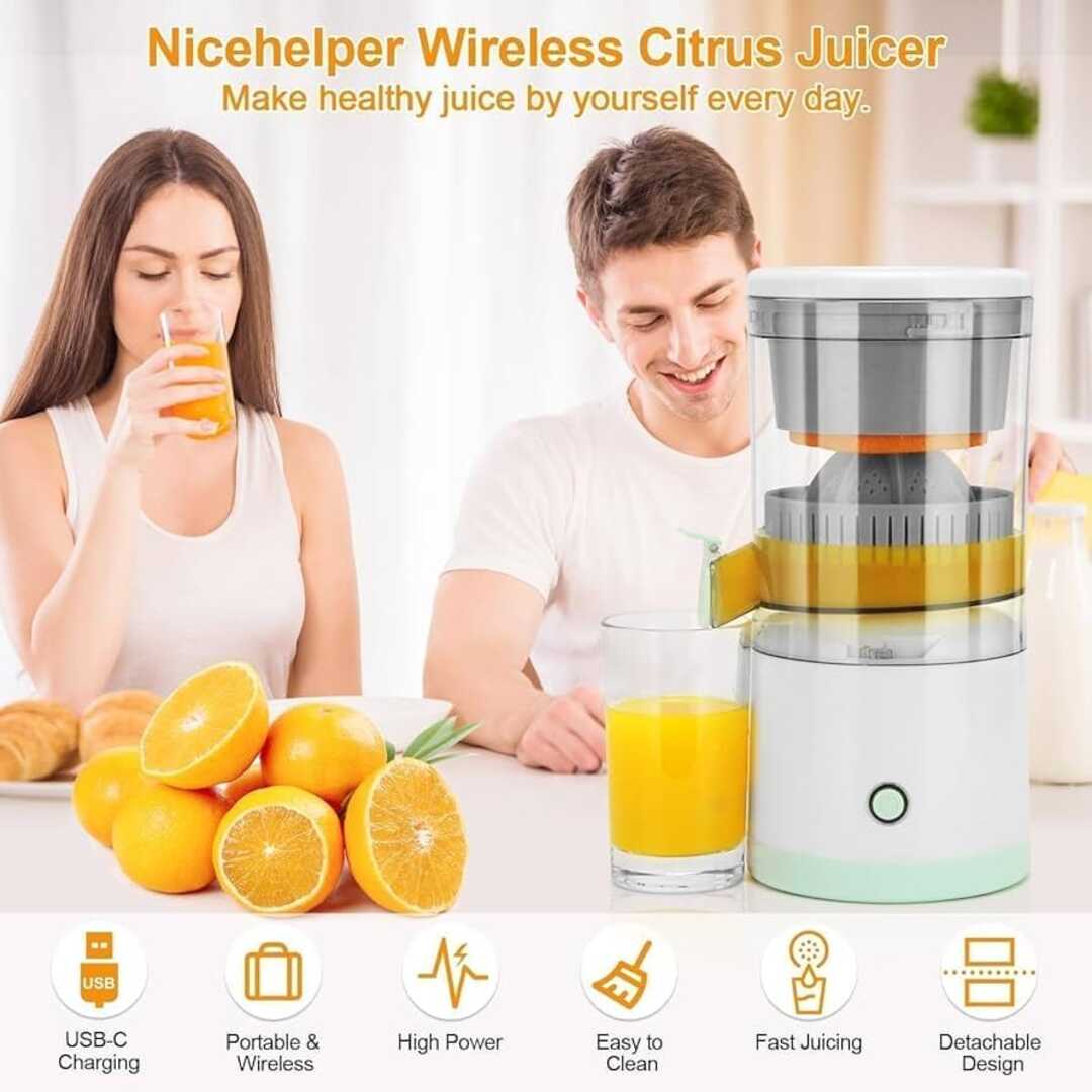 Portable electric lemon and lime juice squeezer