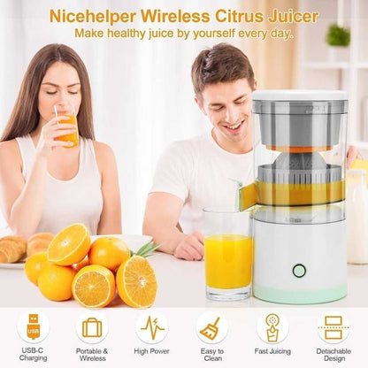 Portable electric lemon and lime juice squeezer