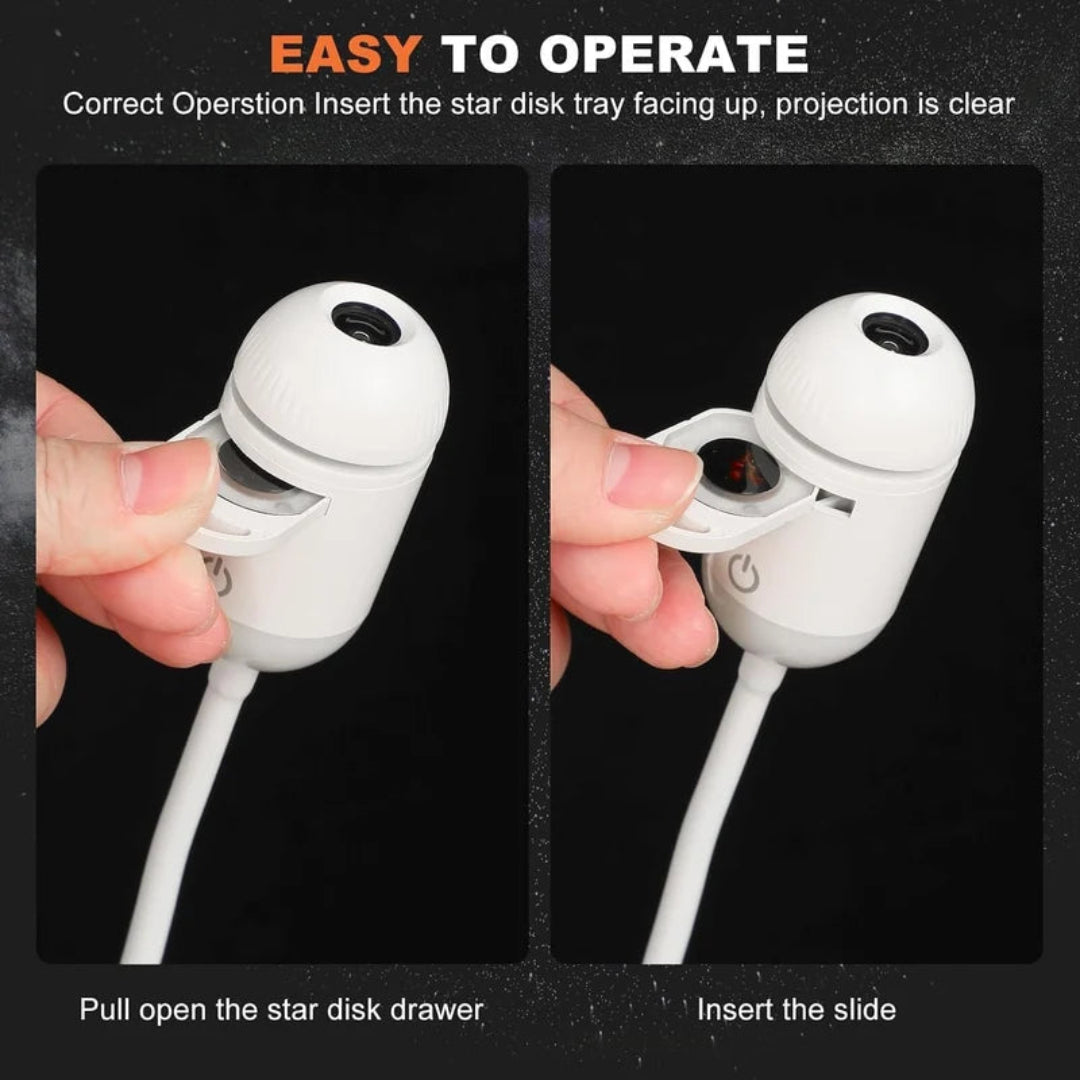 USB powered portable star projector connected for easy home use in UAE