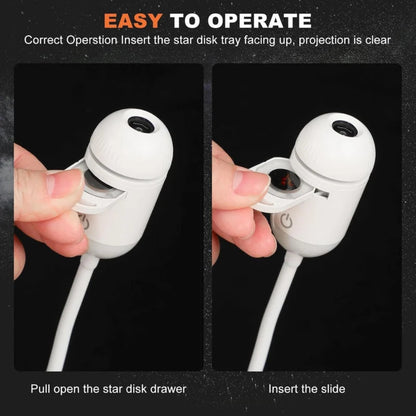 USB powered portable star projector connected for easy home use in UAE