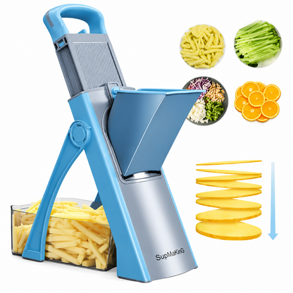 SUPMAKIN vegetable slicer with 420 stainless steel blades